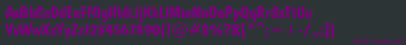 フォントDomkratBold – 黒い背景に紫のフォント