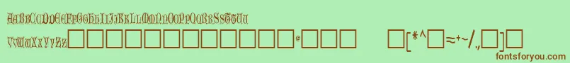 Шрифт OlderRegular – коричневые шрифты на зелёном фоне