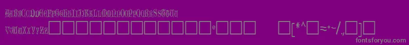 フォントOlderRegular – 紫の背景に灰色の文字