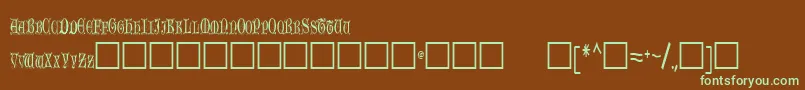 Шрифт OlderRegular – зелёные шрифты на коричневом фоне
