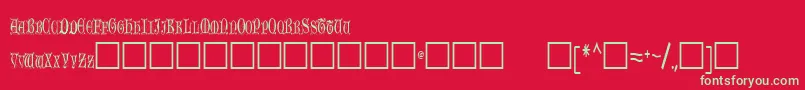 OlderRegular Font – Green Fonts on Red Background