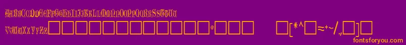 OlderRegular Font – Orange Fonts on Purple Background