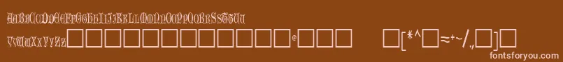Czcionka OlderRegular – różowe czcionki na brązowym tle