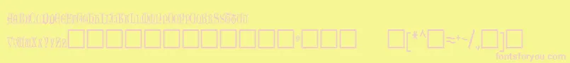 Шрифт OlderRegular – розовые шрифты на жёлтом фоне