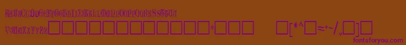 Шрифт OlderRegular – фиолетовые шрифты на коричневом фоне
