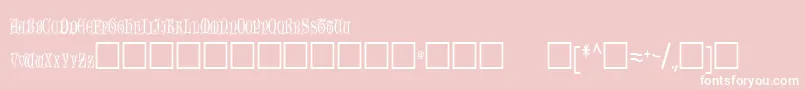 OlderRegular-fontti – valkoiset fontit vaaleanpunaisella taustalla