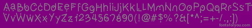 フォントOliveslight – 紫の背景に灰色の文字