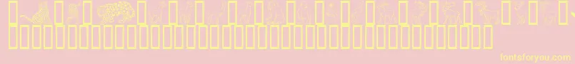 GeWildKingdomLToO Font – Yellow Fonts on Pink Background