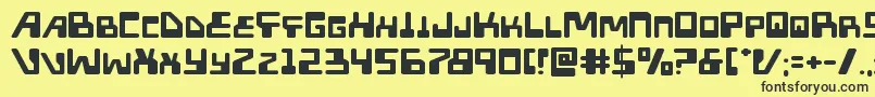 Xpedexpand Font – Black Fonts on Yellow Background