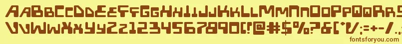 Xpedexpand Font – Brown Fonts on Yellow Background