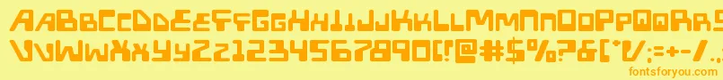 Xpedexpand Font – Orange Fonts on Yellow Background