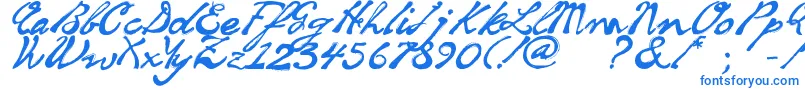 SoulHandwritingFreeVersion Font – Blue Fonts on White Background