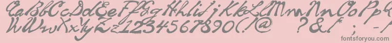 SoulHandwritingFreeVersion-Schriftart – Graue Schriften auf rosa Hintergrund