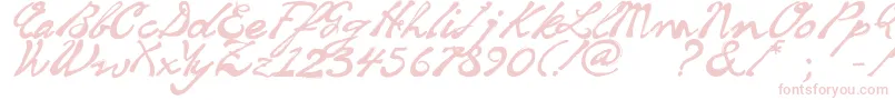 Fonte SoulHandwritingFreeVersion – fontes rosa em um fundo branco