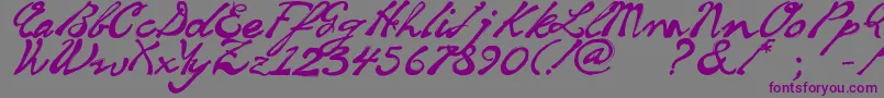 SoulHandwritingFreeVersion-Schriftart – Violette Schriften auf grauem Hintergrund