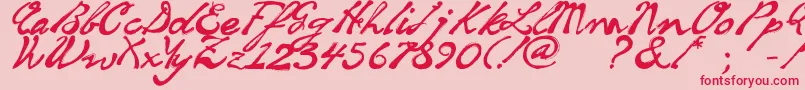 More about SoulHandwritingFreeVersion Font SoulHandwritingFreeVersion Font – Red Fonts on Pink Background