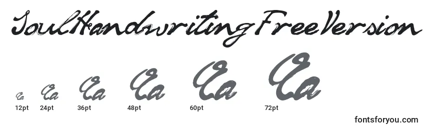 SoulHandwritingFreeVersion Font Sizes