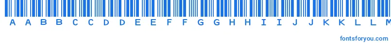 Idautomationhc39mCode39Barcode-Schriftart – Blaue Schriften auf weißem Hintergrund