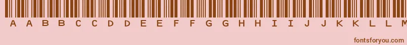 Idautomationhc39mCode39Barcode Font – Brown Fonts on Pink Background