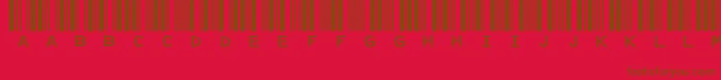 Fonte Idautomationhc39mCode39Barcode – fontes marrons em um fundo vermelho