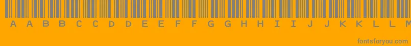 Idautomationhc39mCode39Barcode-Schriftart – Graue Schriften auf orangefarbenem Hintergrund