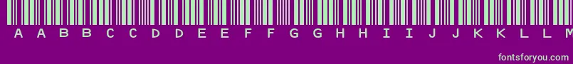 Idautomationhc39mCode39Barcode-Schriftart – Grüne Schriften auf violettem Hintergrund