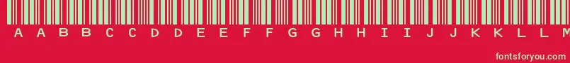 Idautomationhc39mCode39Barcode Font – Green Fonts on Red Background