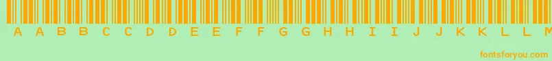 Idautomationhc39mCode39Barcode Font – Orange Fonts on Green Background