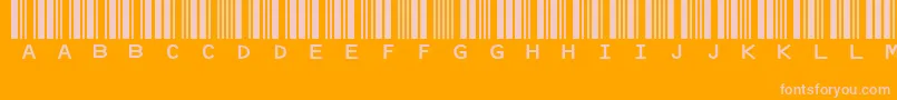 Idautomationhc39mCode39Barcode-Schriftart – Rosa Schriften auf orangefarbenem Hintergrund