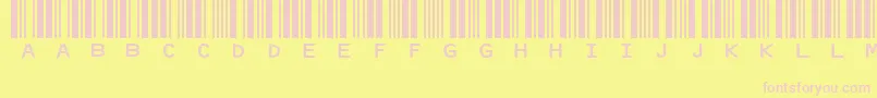 Idautomationhc39mCode39Barcode-Schriftart – Rosa Schriften auf gelbem Hintergrund