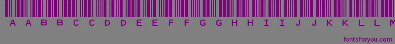 Idautomationhc39mCode39Barcode-Schriftart – Violette Schriften auf grauem Hintergrund