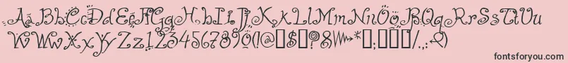 HelzapoppinTM Font – Black Fonts on Pink Background
