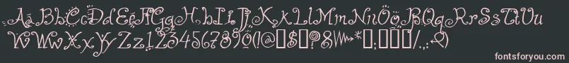HelzapoppinTM Font – Pink Fonts on Black Background