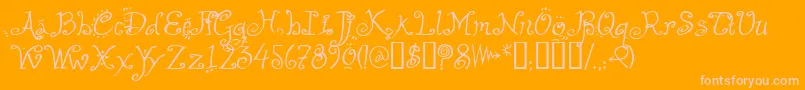 HelzapoppinTM Font – Pink Fonts on Orange Background