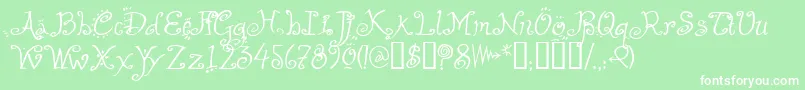 HelzapoppinTM Font – White Fonts on Green Background