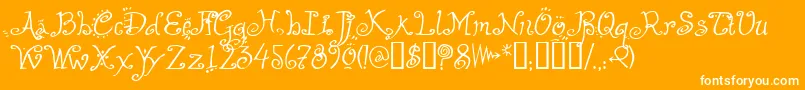 HelzapoppinTM Font – White Fonts on Orange Background