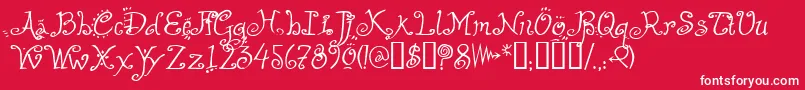 HelzapoppinTM Font – White Fonts on Red Background