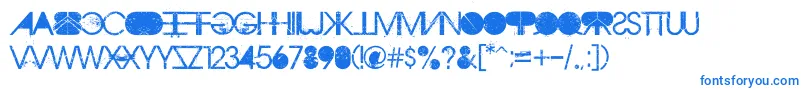 Шрифт AristotlePunk – синие шрифты на белом фоне
