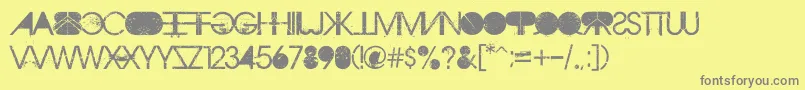 AristotlePunk Font – Gray Fonts on Yellow Background