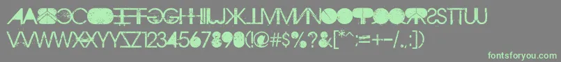 AristotlePunk Font – Green Fonts on Gray Background