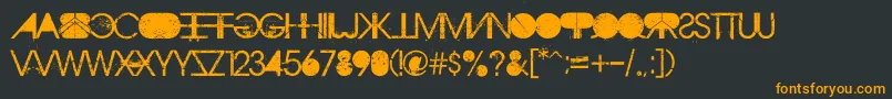 AristotlePunk Font – Orange Fonts on Black Background