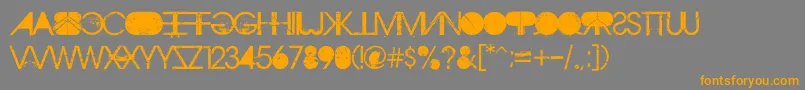 Шрифт AristotlePunk – оранжевые шрифты на сером фоне