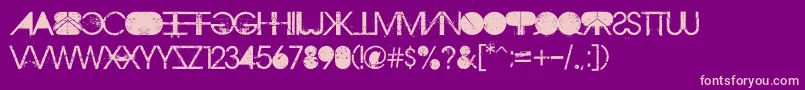 AristotlePunk-Schriftart – Rosa Schriften auf violettem Hintergrund