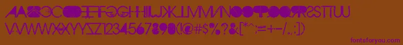 AristotlePunk Font – Purple Fonts on Brown Background