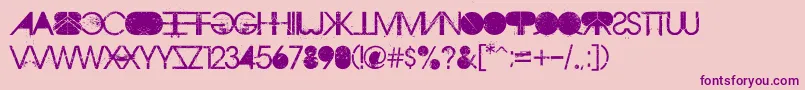 AristotlePunk-fontti – violetit fontit vaaleanpunaisella taustalla
