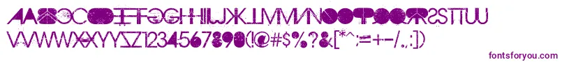 Шрифт AristotlePunk – фиолетовые шрифты на белом фоне