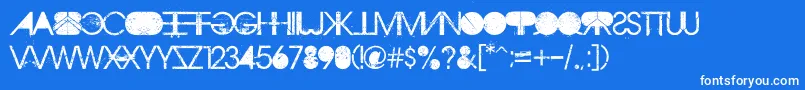 Шрифт AristotlePunk – белые шрифты на синем фоне