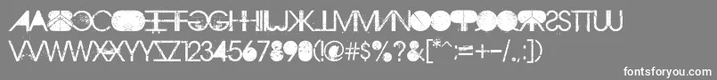 フォントAristotlePunk – 灰色の背景に白い文字