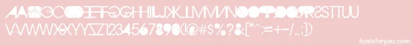 AristotlePunk-fontti – valkoiset fontit vaaleanpunaisella taustalla