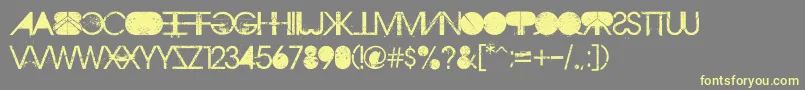 AristotlePunk Font – Yellow Fonts on Gray Background